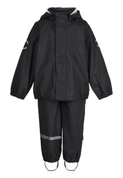 Mikk-Line PU regnsæt (recycled) m/selebukser - Black